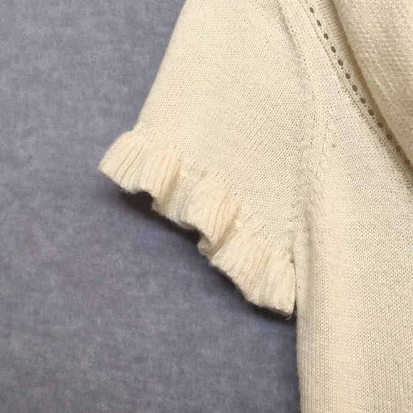 Arden B Scoop Neck w/ Cowl Wool Blend Short Sleeve Sweater - Picture 5 of 12